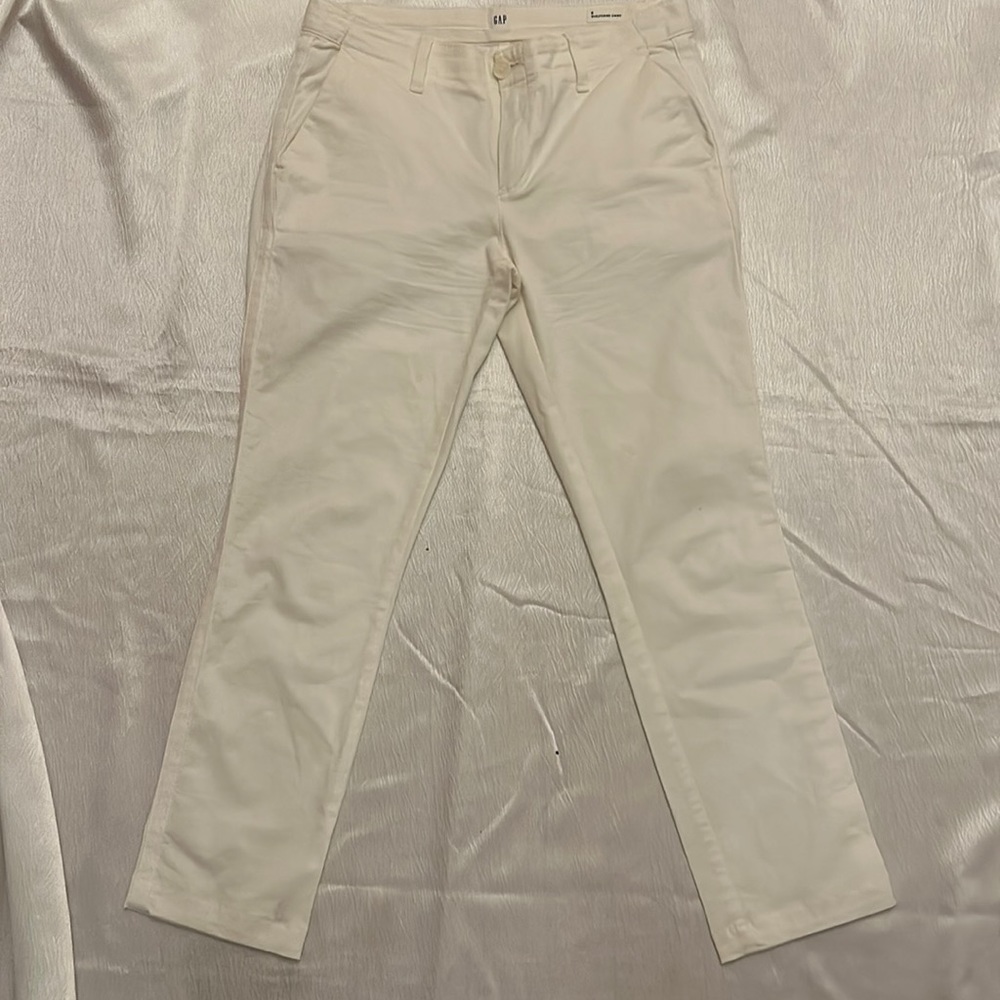 Gap white chino pant women size small